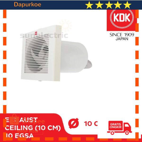 Promo KDK 10EGSA Exhaust Fan 4 Inch Ventilasi Cerobong Keren