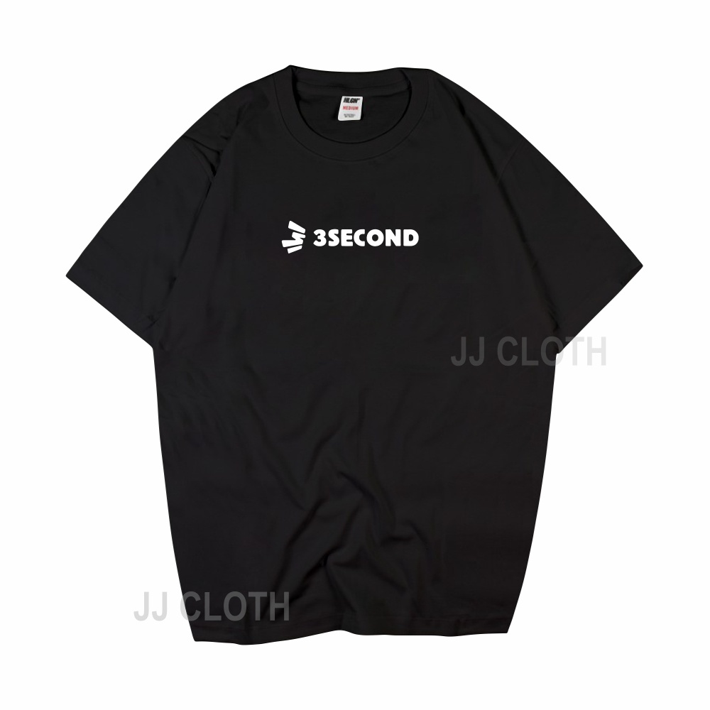 T shirt Kaos Distro Pria 3 Second font Mini/ Kaos Three Second Premium