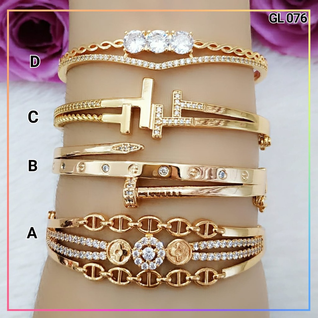 Gelang xuping gelang dewasa lapis emas gold GL 076