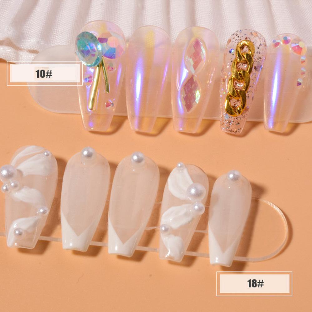 Mxbeauty DIY Nail Art Dekorasi 3D Symphony Pearl Glitter Laser Sparkly Shaped Rivets Nail Rhinestones