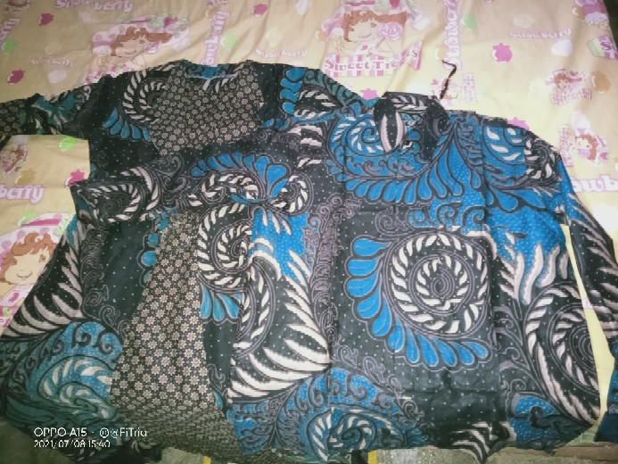 Batik Couple Gamis Keluarga Premium Kekinian / Baju Kondangan Ayah Ibu Anak Modern Elegan Terbaru