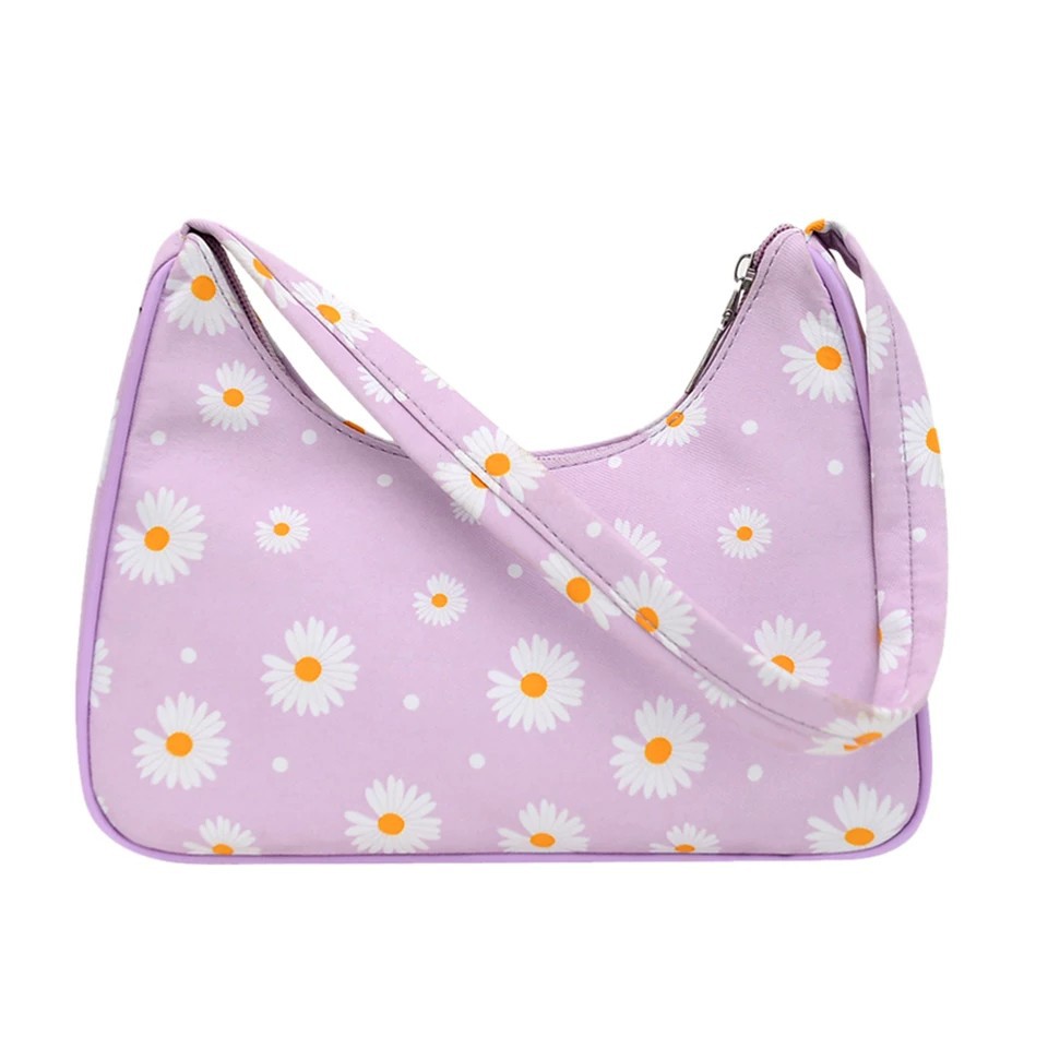 SHOULDER BAG / TAS WANITA MOTIIF BUNGA DAISY / TAS BAHU FASHION DAISY