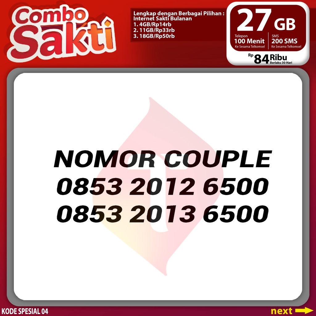 Kartu Sakti Telkomsel 25gb 75k Telkomsel sakti Nomor Cantik Kartu sakti Nomer cantik simpati as loop