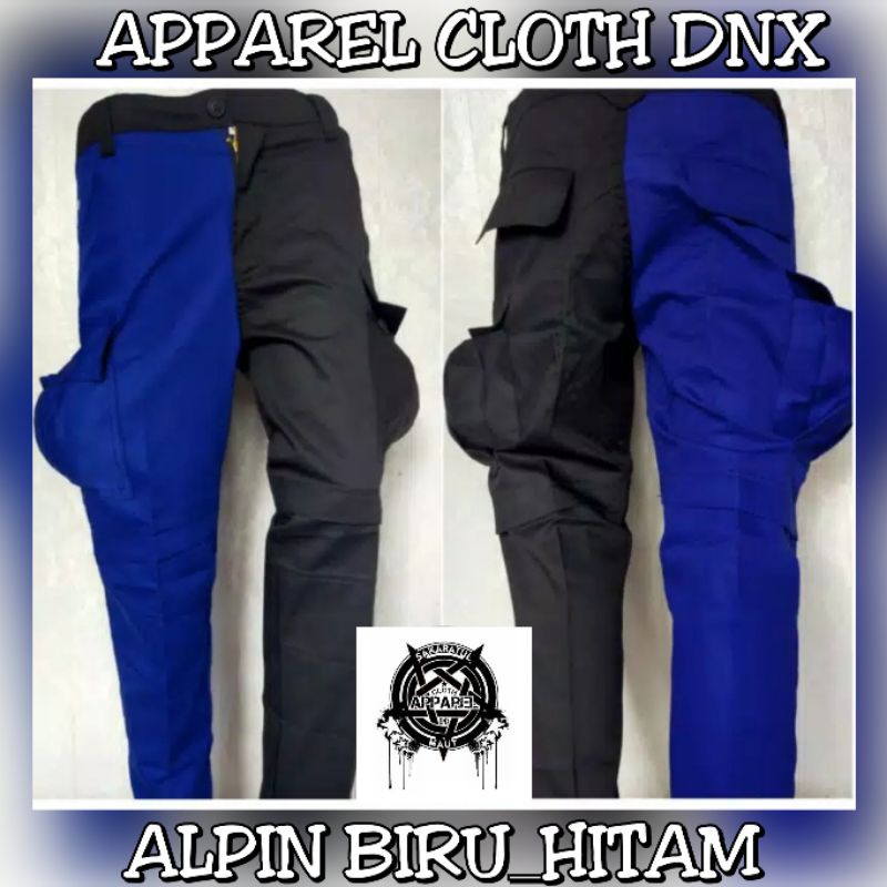 CELANA CARGO ALPIN BIRU HITAM SAKU KEMPOL PUNK MERAH LORENG DORENG ARMY, CELANA CARGO GUNUNG PDL
