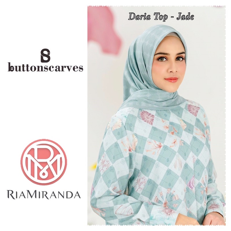 [NEW] Daria Top - Jade (Buttonscarves x Ria Miranda) / Atasan / Blouse
