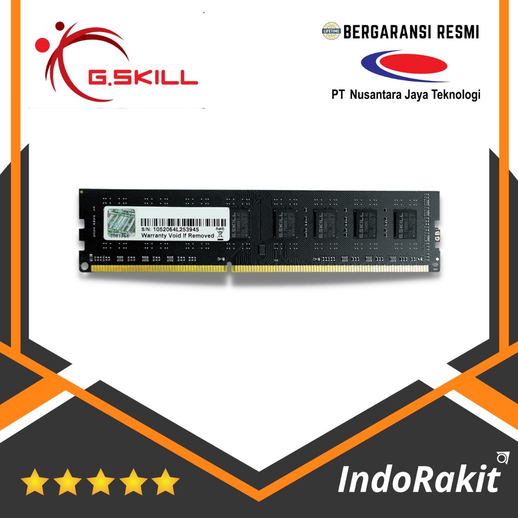 Gskill DDR3 Value PC12800 8GB Single Channel - F3-1600C11S-8GNT