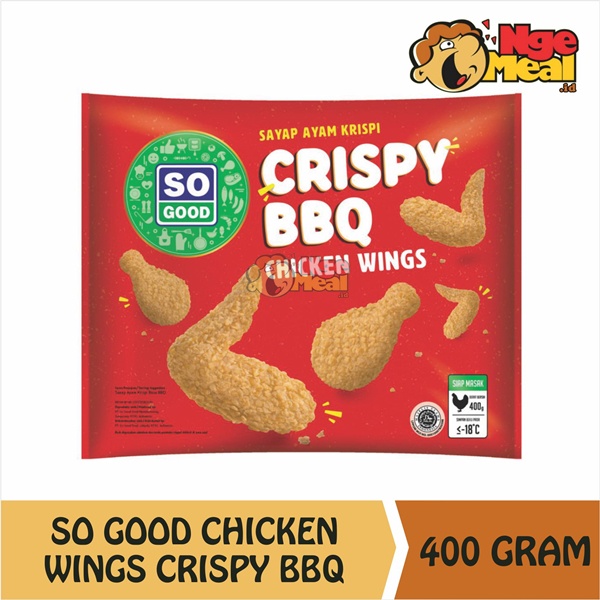 

SO GOOD Crispy BBQ Chicken Wings / Sayap Ayam Krispi BBQ 400 gr