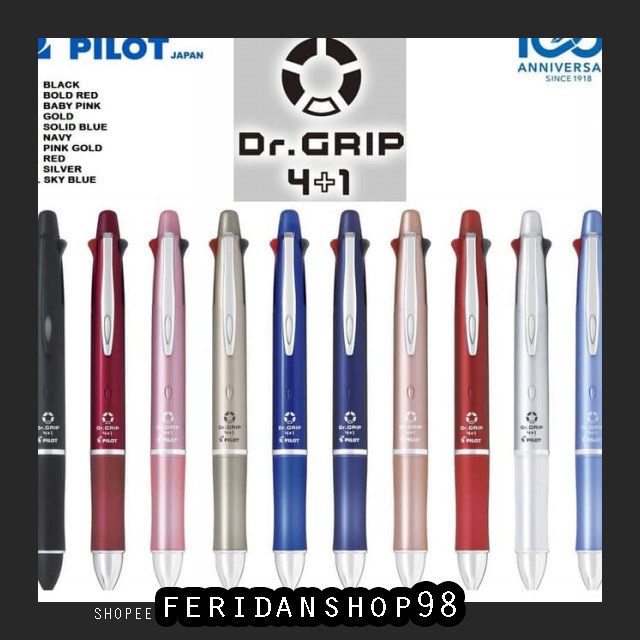 

BT188 PILOT "DR. GRIP" BEST 4+1 PULPEN PILOT "DR. GRIP" 4 PEN 1 PENSIL - HITAM BY FERIDANSHOP98