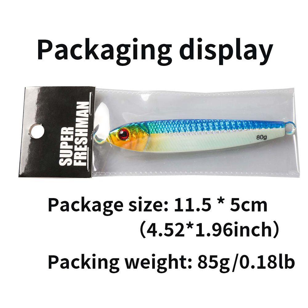 Preva Metal Fishing Lure Tanpa Kait Tenggelam 80g 105mm Warna Warni Memimpin Casting