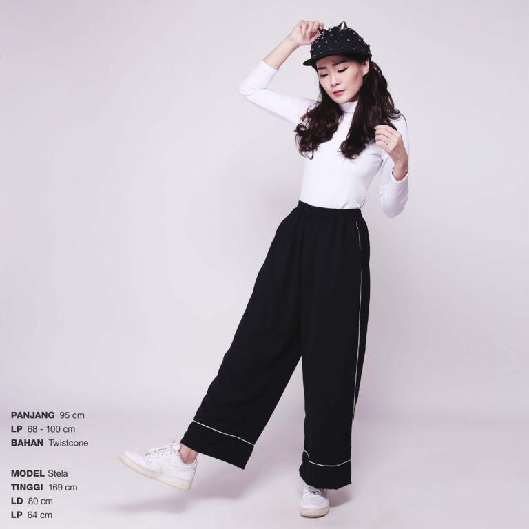 Bawahan Wanita - Stripe Walker Pants Celana Kulot