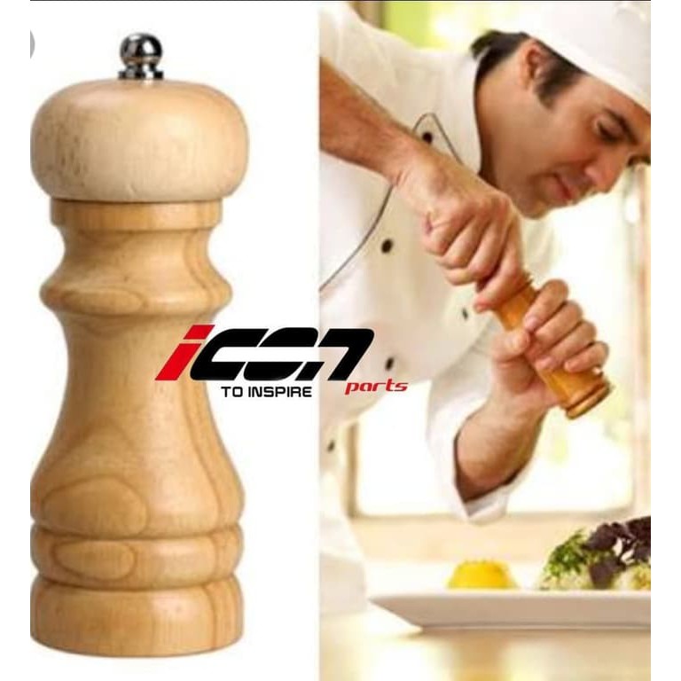 Terlaris Classic Pepper Mill / Pepper Lada Grinder Gilingan Merica 5" Kayu