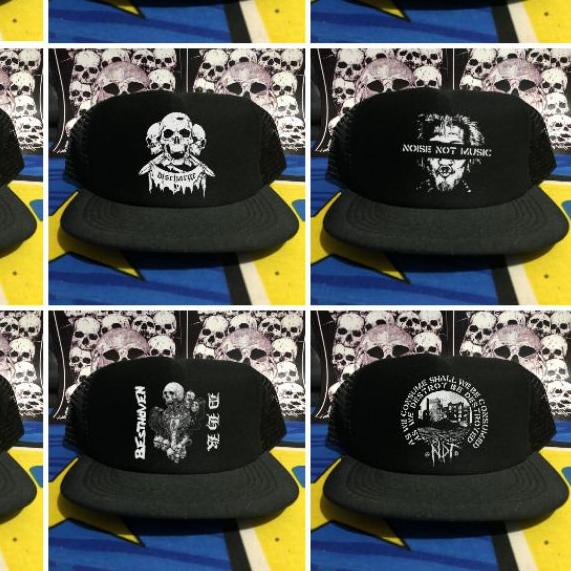 Topi jaring punk / sablon lidah topi / Trucker hat band / Topi punk Hardcore / Topi pria / Topi jari