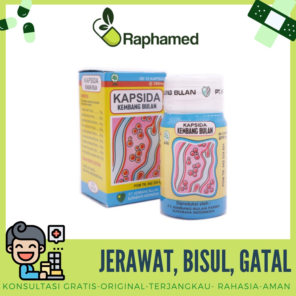 Jual Kapsida Bersih Darah Kembang Bulan 1 Botol 12 Kapsul Obat Jerawat