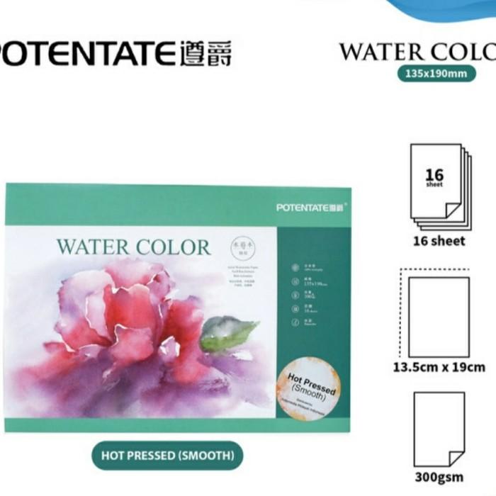 

Lora | Potentate Water Color Pad 195 X 135 Mm 300 Gsm 16 Sheets Hot Pressed