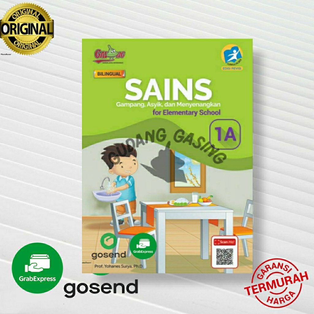 Buku SAINS GASING Kelas 1A BILINGUAL SD  Kurikulum 2013 K13 Bilingual Karangan Prof. Yohanes Surya