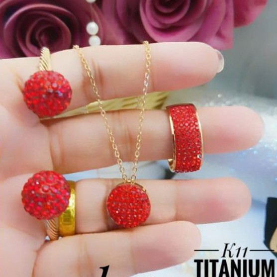 Titanium Set Perhiasan 0613q