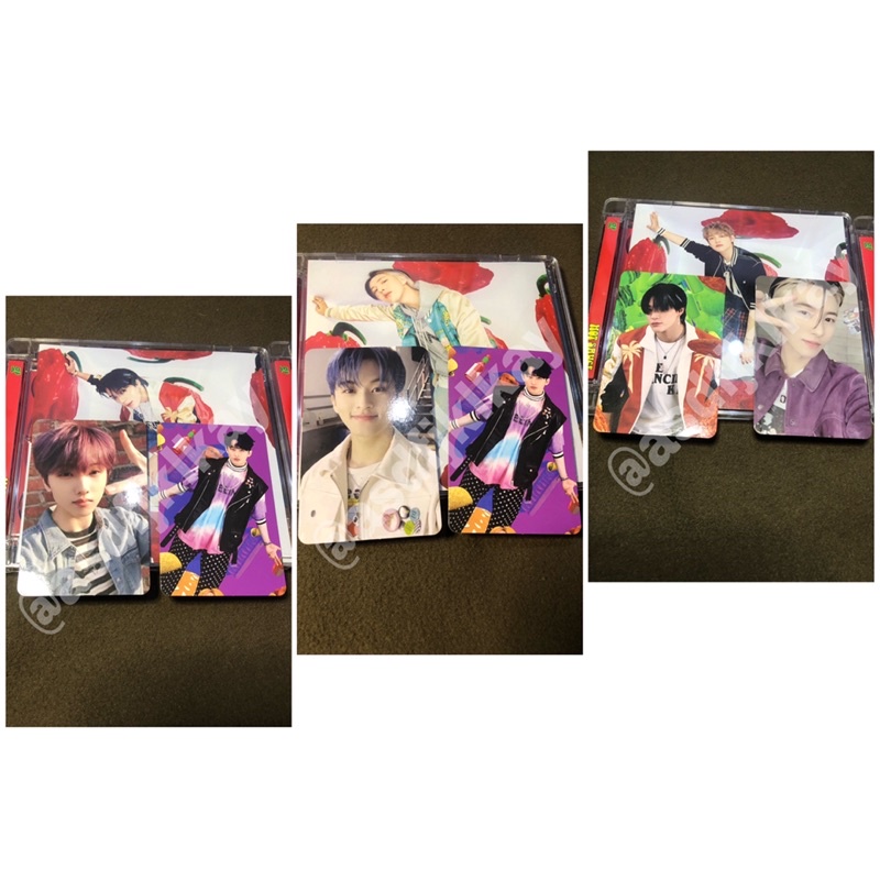 wts hot sauce jewel case ar selca mark jisung renjun ar clip jeno mark, jisung crazy boring