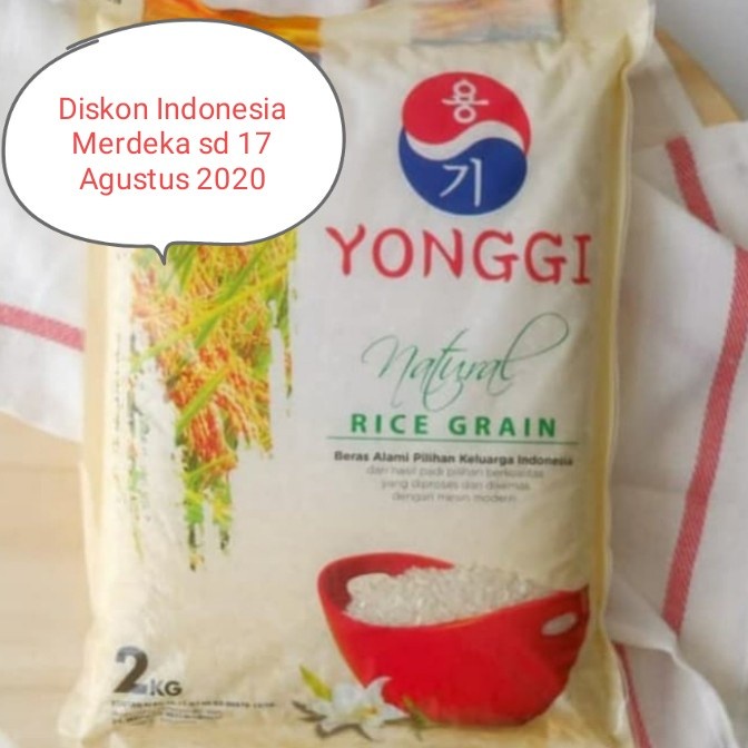 

978Eq1W Beras Jepang Korea Yonggi 2 Kg Halal - High Grade - Ready Stock WQ012