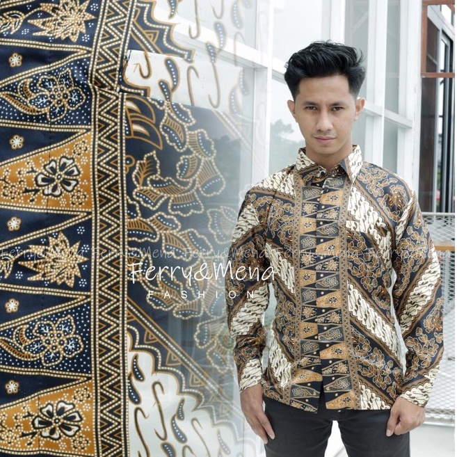 Kemeja batik pria modern / kemeja kondangan / kantor / kerja