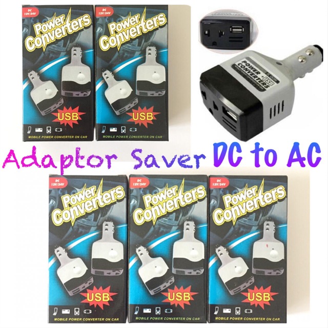 Adaptor Saver Dc To Ac / Car Charger / Charger Mobil Dc To Ac