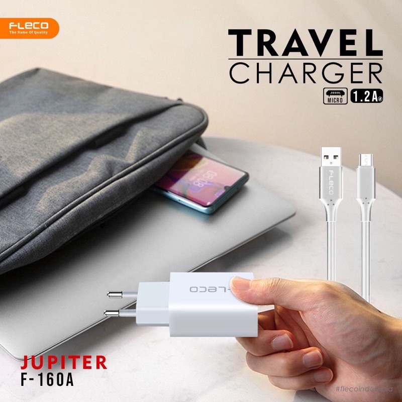 TRAVEL CHARGER FLECO F-160 PLUS JUPITER 1USB 2.1A PROMO SEN