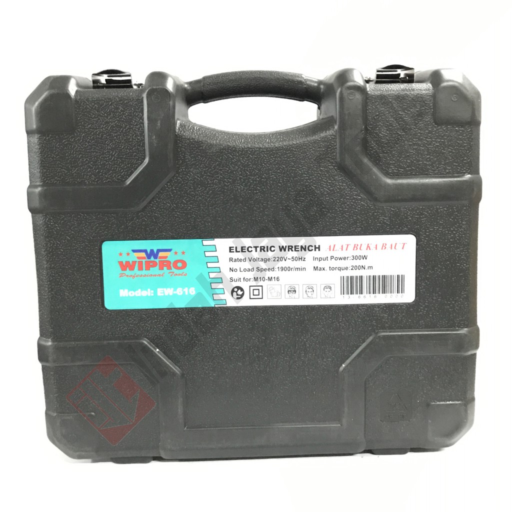 WIPRO EW-616 Electric Impact Wrench 1/2 Inch Mesin Buka Baut Angin Air Impact Listrik