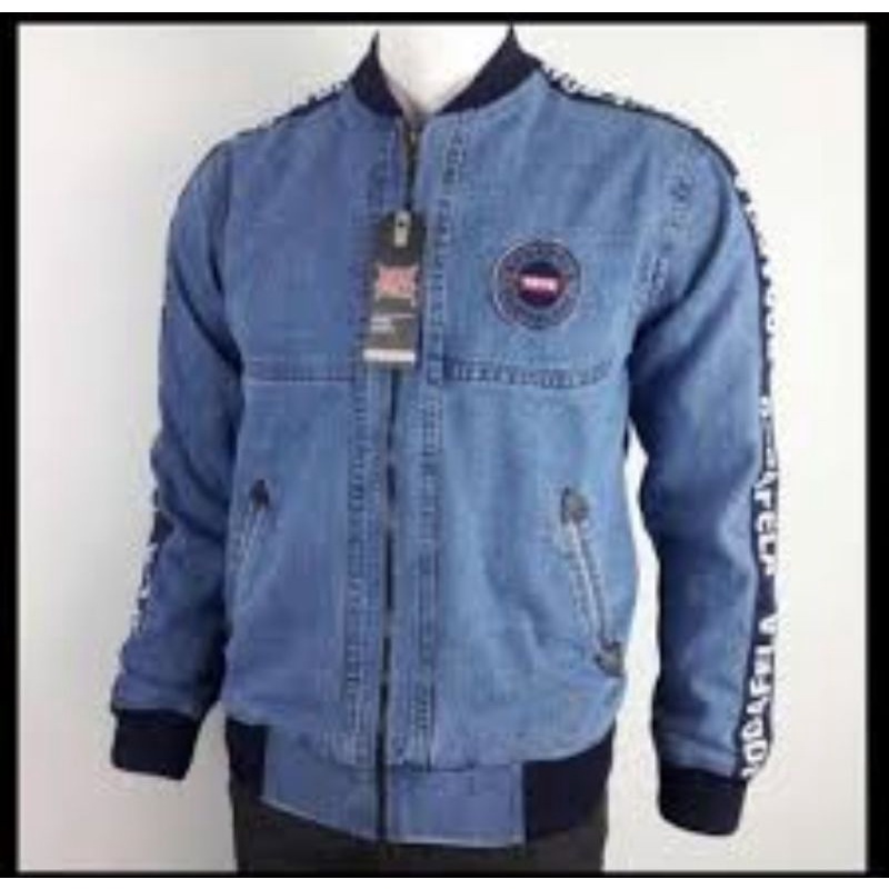 JAKET JEANS PANJANG PRIA Rocafella jens Bomber