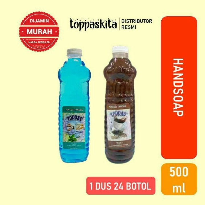 Toppas Sabun Cuci Tangan Mint Kopi 500ml / Hand Soap Termurah