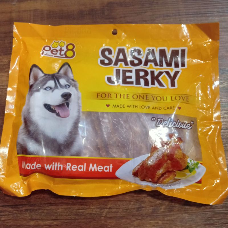 PET8 JJ403 Sasami Jerky Dry Chicken Fillet 180g x 2pk Snack camilan anjing