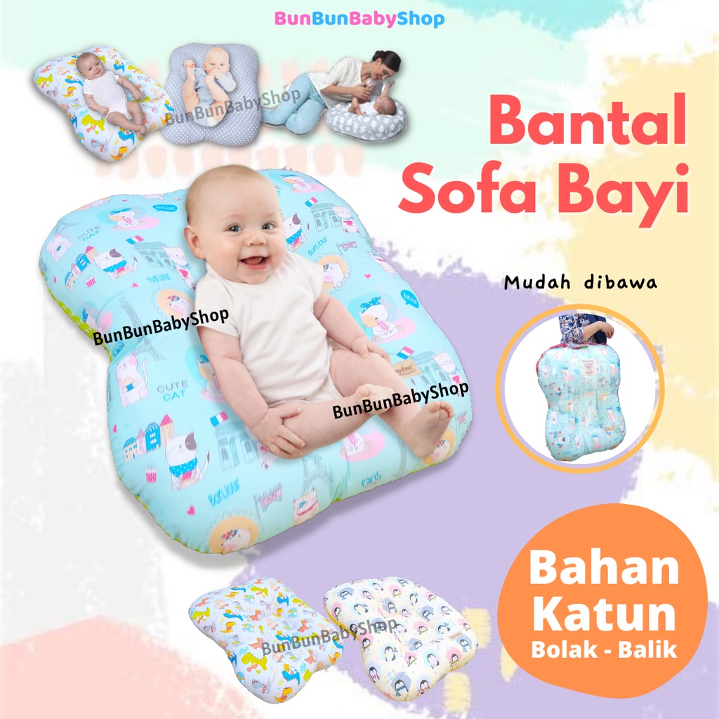 Sofa Bayi Bantal Lounger Tempat Duduk Motif New Born Murah Jumbo Perlengkapan Tidur Baby Baru Lahir Kasur Multifungsi