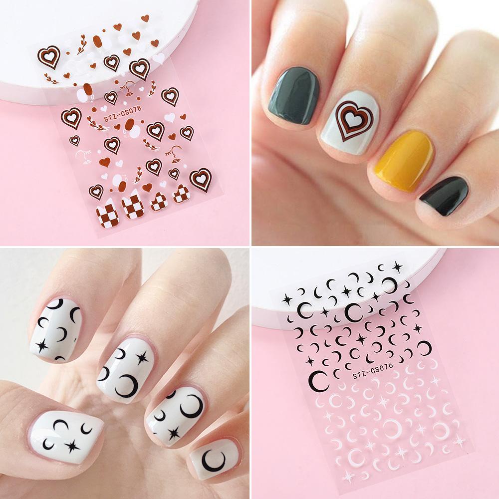 R-flower 3D Stiker Kuku Kecantikan Manicure Nail Art Dekorasi Api Api