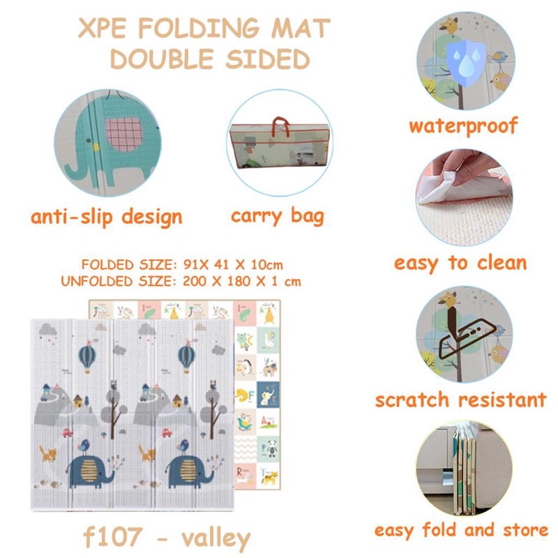 Right Start XPE Folding Mat Double Sided Karpet Lipat Anak