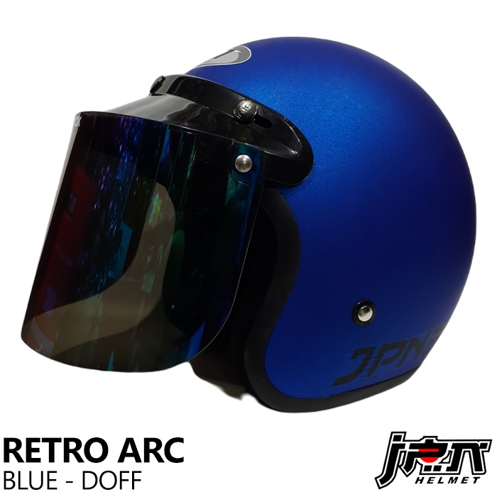 Jual Helm Bogo Jpn Arc Original Biru Doff Kaca Datar Kaca Cembung Shopee Indonesia