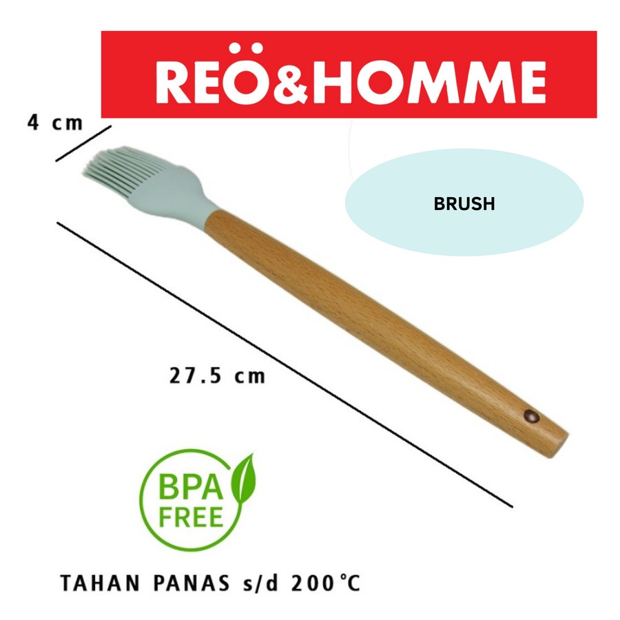Reo&Homme Utensil Alat Masak Sutil Silikon Tahan Panas Brush Kue Kuning Telur OR-203K