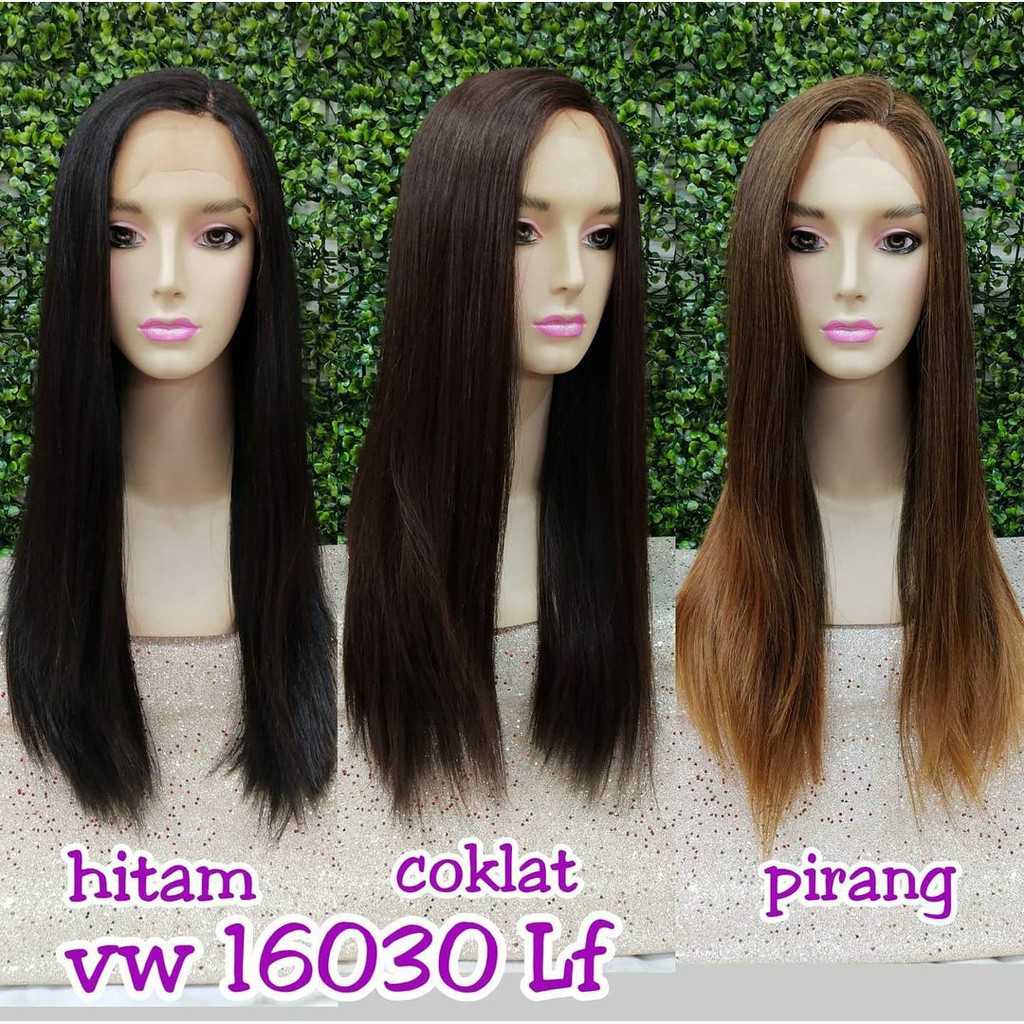 FRONT LACE WIG LACE WIG WANITA CEWEK PANJANG LURUS ALAMI WIG KOREA NATURAL RAMBUT ASLI 16030