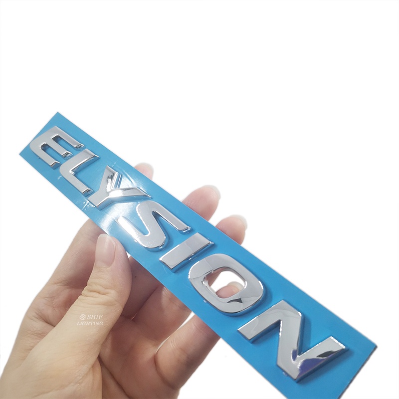 1pc Stiker Emblem Logo ELYSION Bahan ABS Untuk Bagasi Belakang Mobil HODAN ELYSION