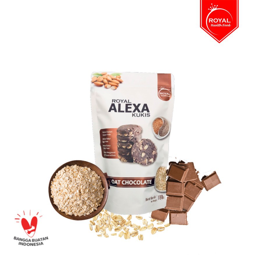 

Royal Alexa Oat Almond Chocolate Cookies 180 gram - Gluten Free