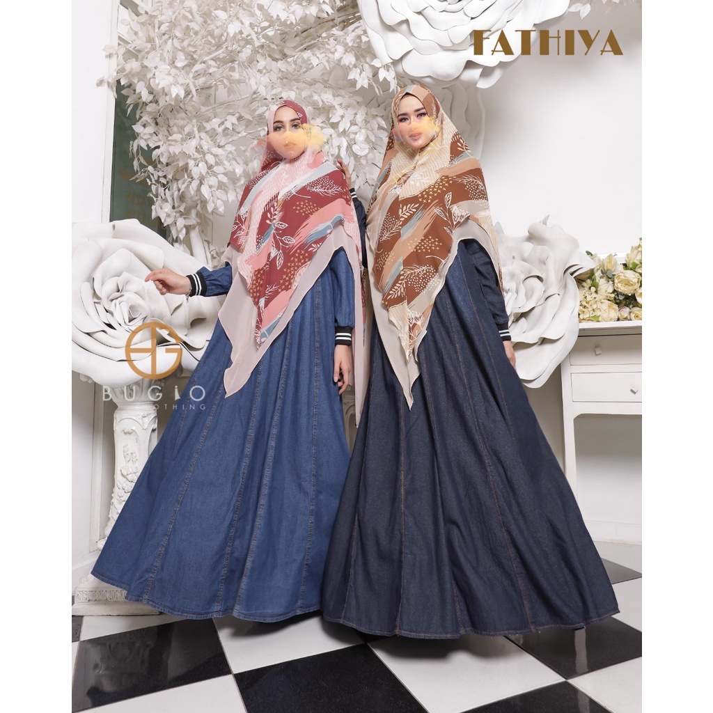 [BUGIO CLOTHING] GAMIS SYARI / DRESS ONLY DENIM " FATHIYA" By Bugio Clohting