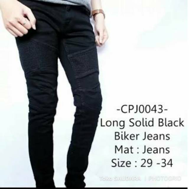 Celana Bikers Skinny Jeans {celana bikers jeans pria)