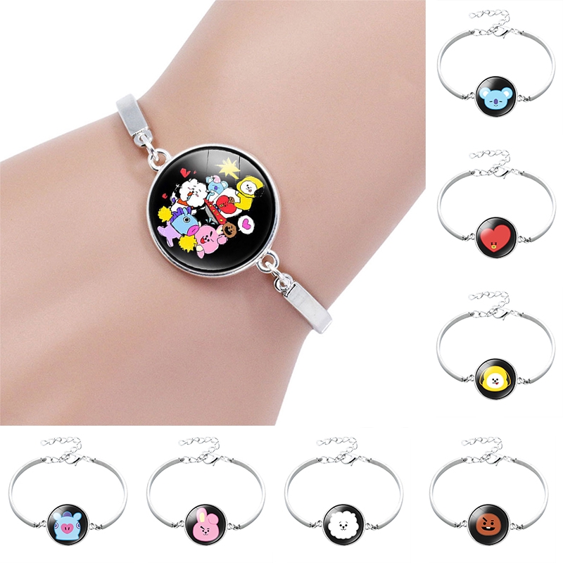 BTS Kartun Gelang Fashion Dekorasi Gelang Hadiah Ulang BTS Kartun Gelang Fashion Dekorasi Gelang Hadiah Ulang