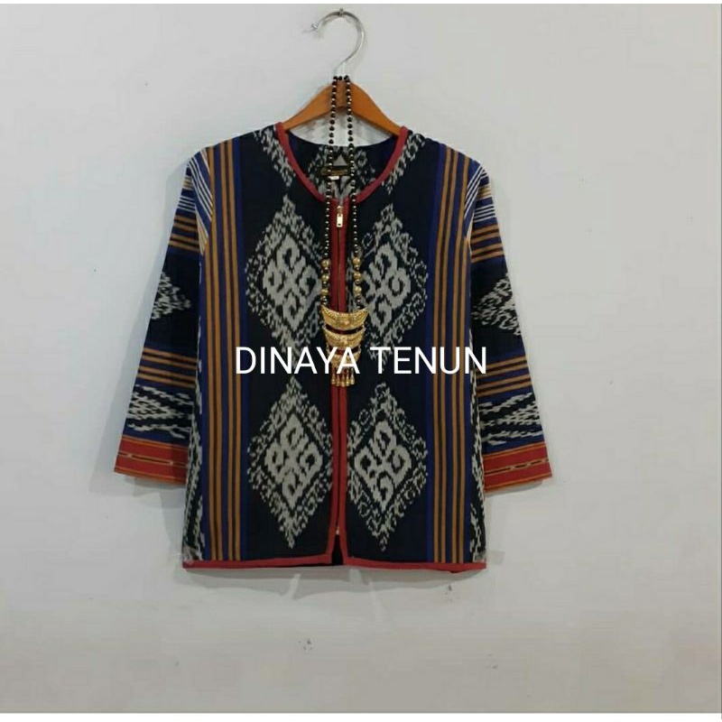 BAJU TENUN LURIK ORANGE BAJU TENUN BLAZER TENUN