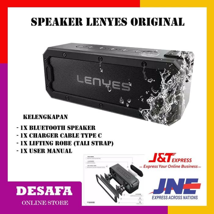HOT PROMO ORIGINAL ORI LENYES BLUETOOTH SPEAKER S108 WATERPROOF BARU