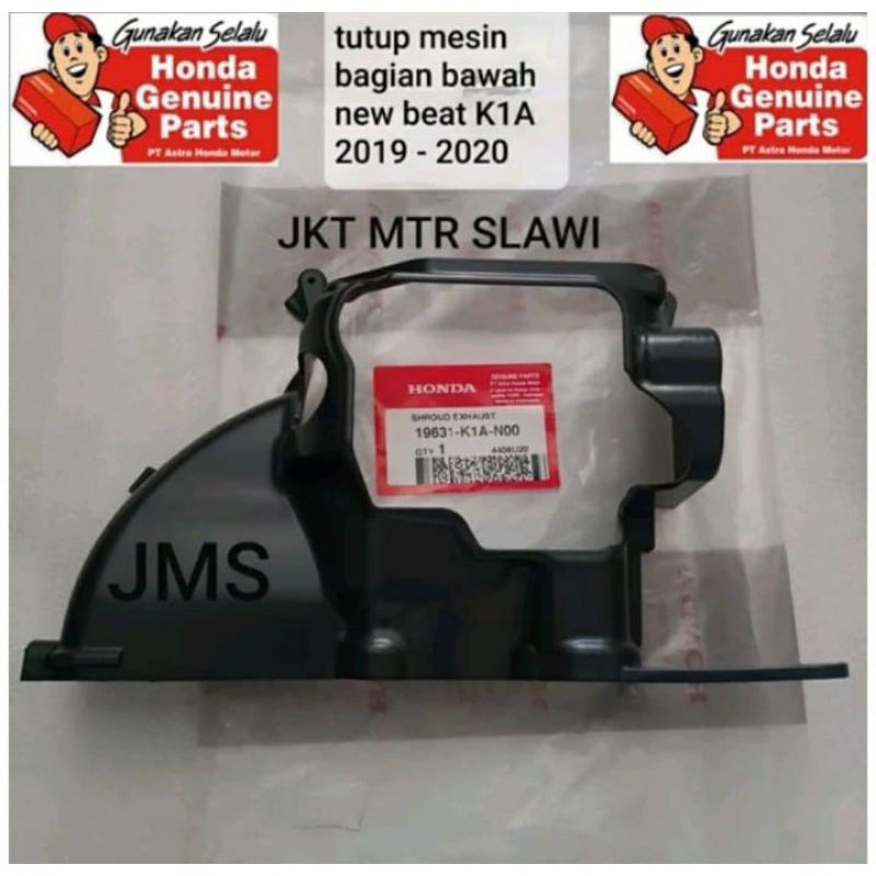 cover shourd exhaust tutup mesin bagian bawah beat K1A 2019-2020 asli honda