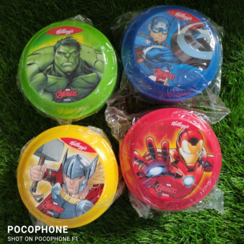 Mangkuk Sereal Kellogs Karakter Marvell Superhero / Mangkok Cereal Iron Man, Hulk, Capt America, Thor