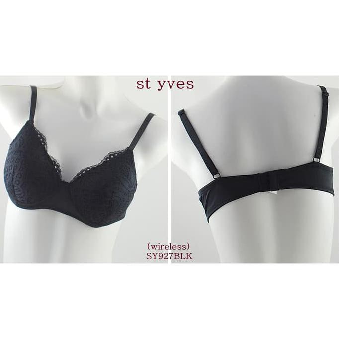 Barang Berkualitas BRA ST YVES, TANPA KAWAT (WIRELESS), FULL CUP, LEMBUT NYAMAN SY927BLK CUCI GUDANG