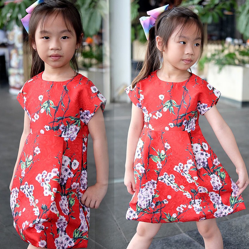 SHR - Dress Anak Perempuan Phoenix China Jacquard