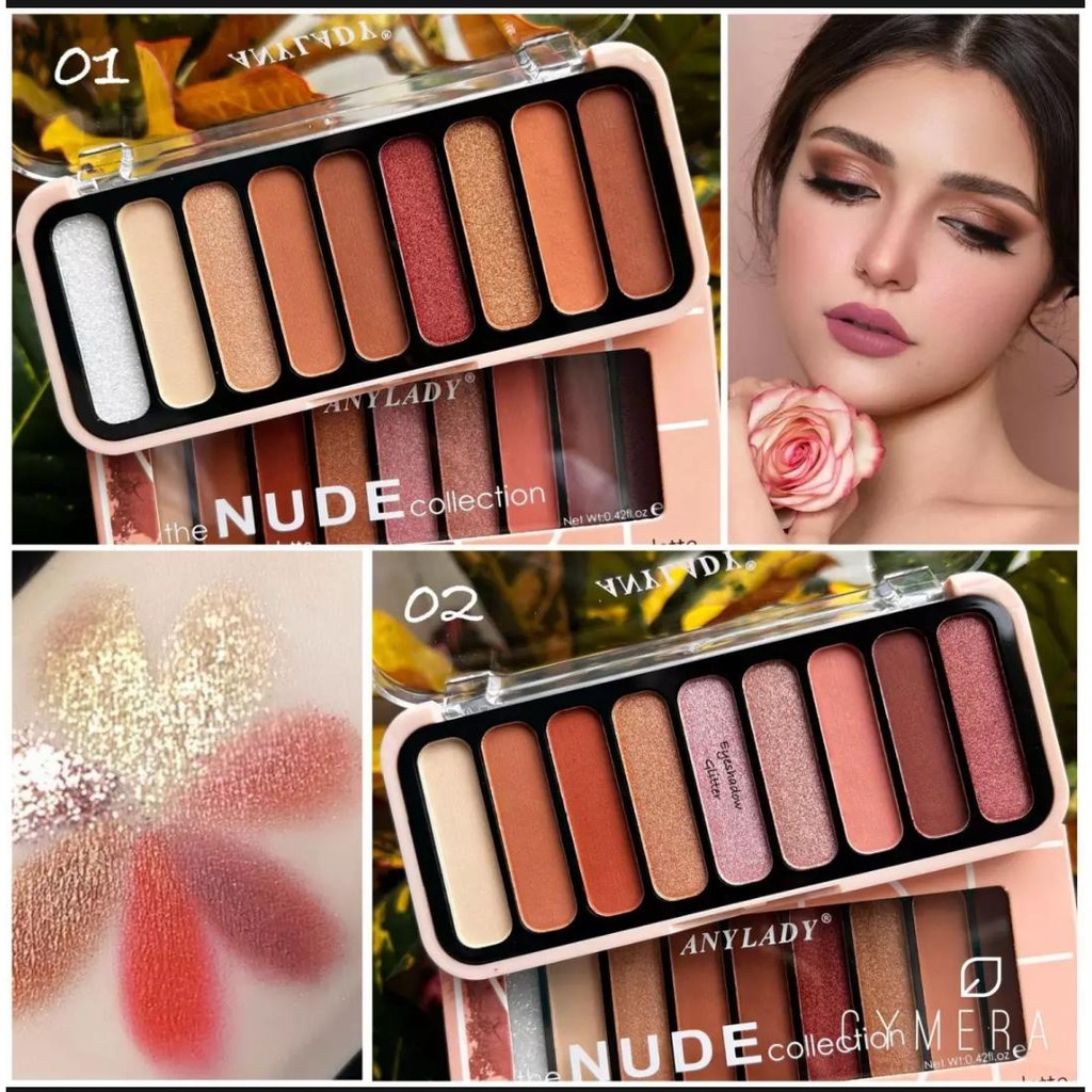 TERMURAH/ COD - SMOKED EYESHADOW ANYLADY the eyeshadow palette 9 Color 805 (RANDOM)