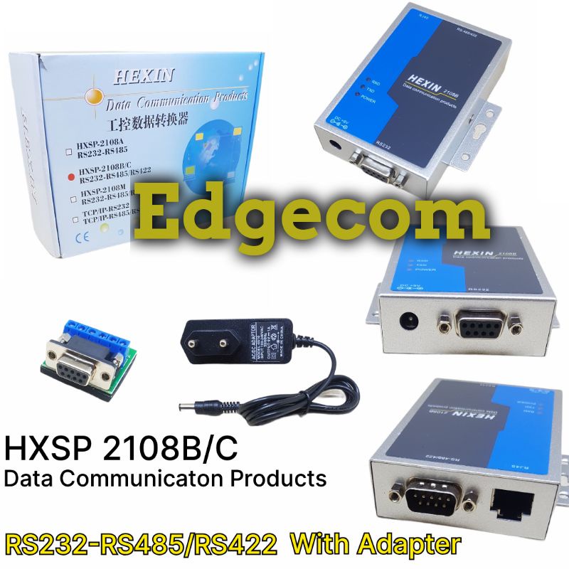 Konverter RS232 to RS485/RS422 With Ethernet and Adapter HEXIN