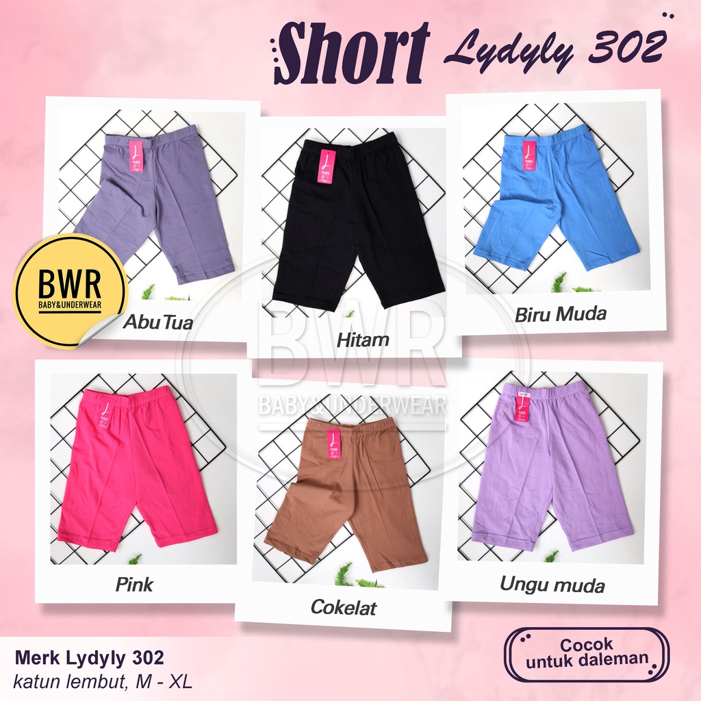 Short Lydyly 302 | Celana Dalam Boxer Wanita Lydyly Hot Pants 302 Harga Satuan - Bwr