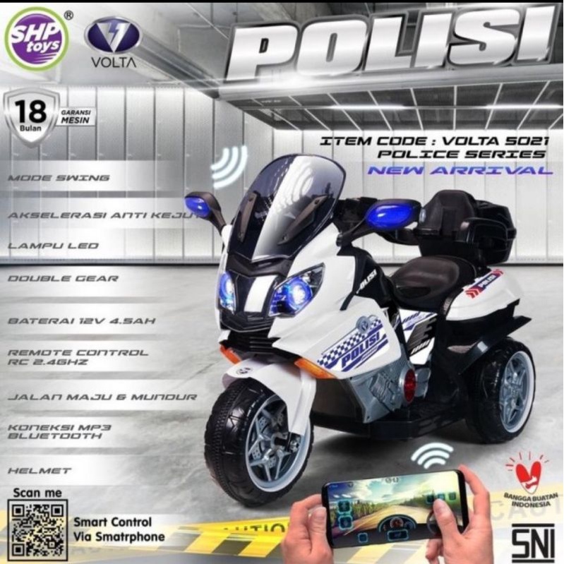 Motor Aki anak Samurai Volta 5021 Polisi